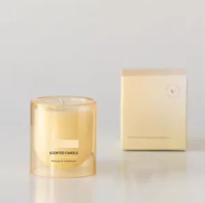 Luxury Aromatherapy Soy Wax Scented Candles with Transparent Glass Jar Handmade Aromatherapy Candle