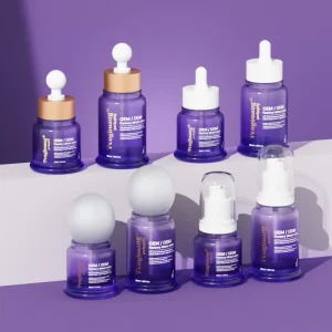 Luxury Clear 30ml 50ml for Cap Glass Dropper Bottle Frost Finish for Skin Care Serum Face Cream Liquid Foundation Eye