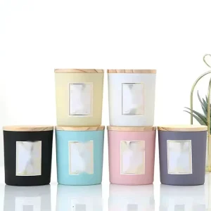 Luxury Clear Scented Glass Candle Jars, 4oz to 12oz, with Glossy Metal Lid for Home Use and Weddings