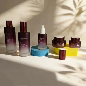 Luxury Cosmetic Packaging Set Glass Lotion Bottle and Cream Jar Skin Care Packaging Cosmetic Package Cosmetics Special