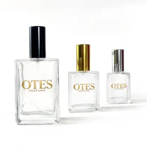 Luxury Custom Rectangular Spray Pump Empty Glass Perfume 30ml 50ml 100ml Skincare Packaging Refillable Glass Spray Bottles