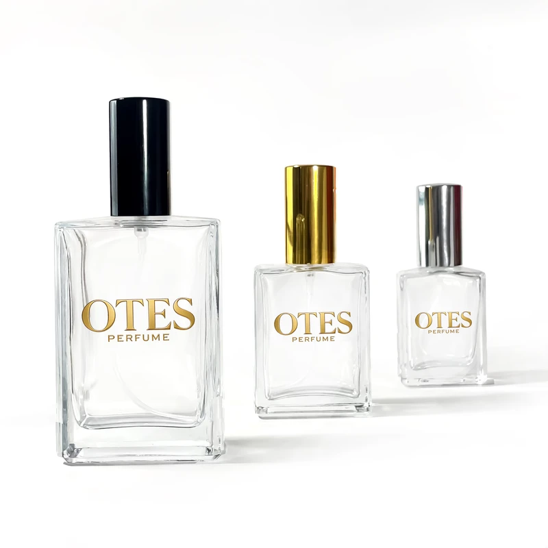 Luxury Custom Rectangular Spray Pump Empty Glass Perfume 30ml 50ml 100ml Skincare Packaging Refillable Glass Spray Bottles