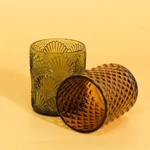 Luxury Customizable Glass Candle Jars, 10oz and 120z, with Wood Lid for Candle Manufacturers