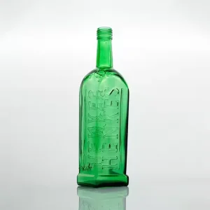Luxury Durable Square Glass Bottles with Cork Sealing for Wine for Champagne Beer & Juice Drinks