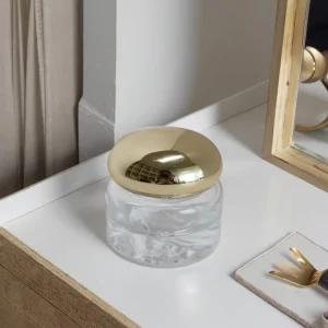 Luxury Eco-friendly Cosmetic Glass Cream Jar Volcano Bottom Design New Luxury Skin Care Serum Eye Cream Features Glass Bottles