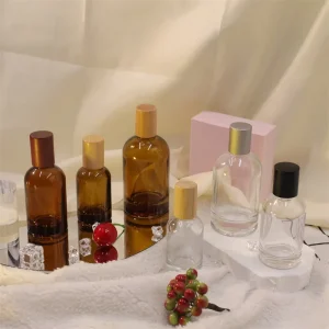 Luxury Elegant 30ml 50ml 100ml Glass Perfume Bottles Pump Sprayer Free Sample Clear Brown Colorful Matte Frosted Packaging Sale