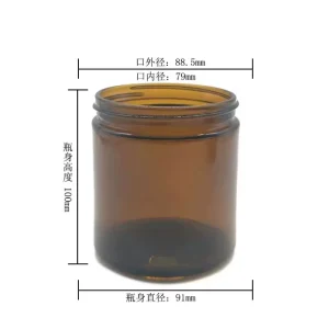 Luxury Empty 3Oz 8Oz 500Ml 100Ml 250Ml Storage Clear Amber Jar Glass Candle Jar Manufacturer for Candle With Metal Lid