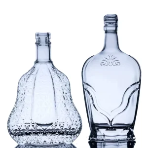 Luxury Empty 700ml Custom Whisky Rum Brandy Glass Bottle