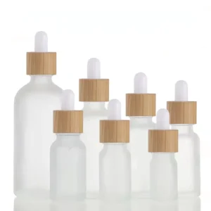 Luxury Empty Round Cosmetic Perfume Packaging Frosted Glass Dropper Bottle for Essential Oil & Face Cream 100pcs MOQ