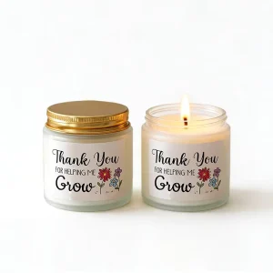 Luxury Frosted Glass Jar Candle Handmade Organic Soy Wax Eco Friendly Long Lasting Aromatherapy Home Decoration Classic Style