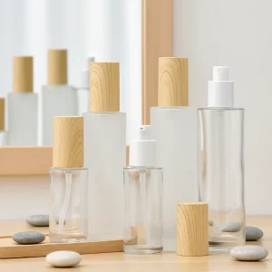 Luxury Frosted Round Cosmetic Glass Spray Bottles Empty 20ml 30ml 50ml 60ml 100ml 120ml Glass Bottle with Mist Sprayer