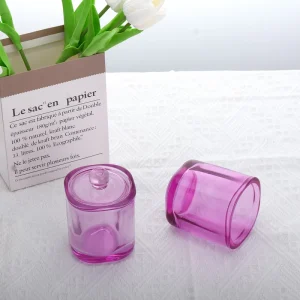 Luxury Glass Candle Jars Empty Colored Candle Container for Craft Decorative Use