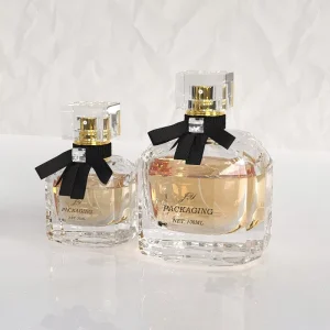 Luxury Glass Perfume Bottle 30ml 50ml 100ml High End Packaging Pump Spray Perfume Fragrance Bottles with Screw Cap