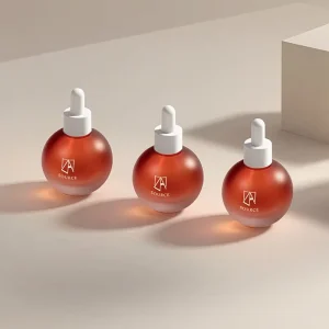 Luxury Hair Essential Oil Serum Heavyweight Dropper Bottle with Eye Dropper Glass Thick Bottom