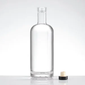 Luxury High 500ml 750ml 700ml Customized Shape Glass Bottle Gin Vodka Rum Spirits Brandy Glass Bottle for Liquor