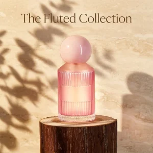 Luxury Matte Fluted Glass Perfume Bottle 30ml 50ml 100ml Cylinder Fragrance Container Spherical Cap Niche Cosmetic Packaging