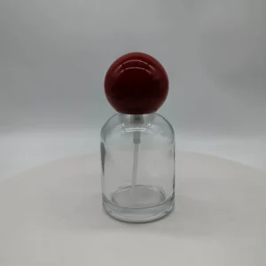 Luxury Perfume Glass Bottles 30ml 50ml 100ml Sizes with Clear Fragrance FEA Pump and As Acrylic Customize Cap