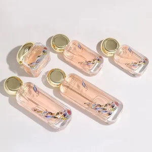 Luxury square Glass 30ml 50ml 100ml Toner Spray Bottle Skin Care Lotion Pump Bottles 30ml 50ml 100ml 120ml