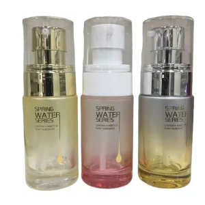 Make up Packaging Painting Glass Cosmetic Bottles for Lotion Serum Toner and Cream. Customized Color