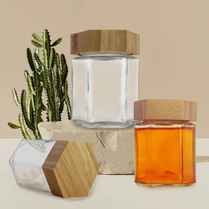 Manufacturer 200ml Round Frosted Glass Jar with Wide Mouth and Bamboo Lid