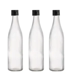 Manufacturer 500ml 16oz 50cl Round Flint Glass Liquor Bottle for Rum Spirits Vodka Alcohol and Lemonade