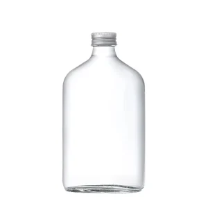 Manufacturer 50ml-500ml Clear Flat Glass Beverage Bottles with Aluminum Lid