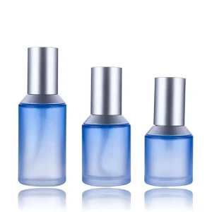 Manufacturer Blue Cosmetics Containers 15ml 30ml 50ml 100ml Lotion Pump Bottles for Skincare
