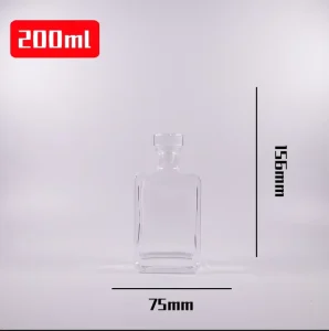 Manufacturer Clear Square Glass Olive Oil Bottle 100ml 250ml 500ml 750ml 1000ml