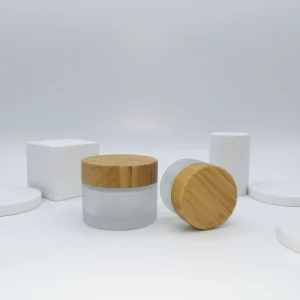 Manufacturer Cosmetic Packaging Transparent Round Empty Glass Cosmetic Jar