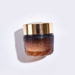 Manufacturer Custom Logo Amber Glass Cream Container with Press Pump