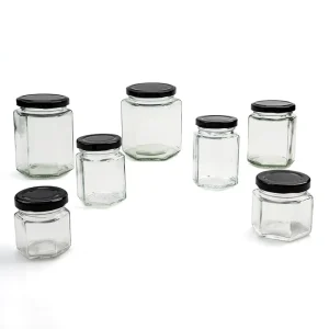 Manufacturer Direct Selling 50ml 750ml Clear Food Packaging Storage Round Glass Bottle Square Glass Bottle Hexagonal Honey Jar