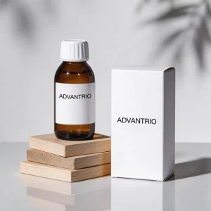 Manufacturer Empty Amber Round Glass Syrup Bottle with White Screw Cap for Mini Sample Pharmaceutical Liquid Packaging