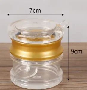 Manufacturer Plastic Sugar Jars Snack Shops Shatterproof Acrylic Seasoning Jars Lids Chili Jars Transparent Cover