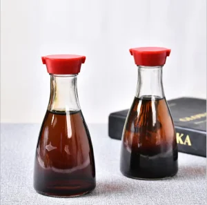 Manufacturer Soy Sauce Bottle with Plastic Cap, 5oz 150ml Clear Glass BBQ Sauce Bottle