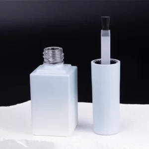Manufacturer Supplies 10ml Square Nail Polish Glass Bottle with Lid and Brush Customizable Colors and Logos