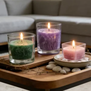 Manufacturer Supply Clear Color Sprayed Candle Jar Square Round Glass Candle Cups Various Specifications