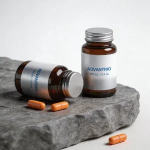 Manufacturers 100ml Amber Glass Pill Bottles with Aluminum Lids, Vintage Style