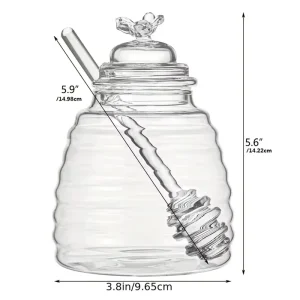 Manufacturers Hot Sell Empty Glass Bee Honey Jars High Borosilicate Glass Containers
