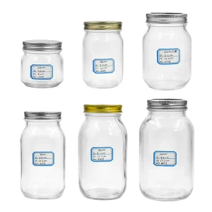 250ml 380ml 500ml 750ml 850ml and 1000ml Mason Glass Jars Honey Jars and Jam Food Storage Jars with Metal Lids