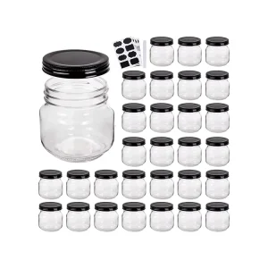 Mason Glass Jars With Lids 8 oz Canning Jars for Pickles and Kitchen Storage Wide Mouth Spice Jars