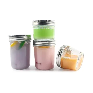 Mason Glass Jars for Jam Canning 4oz 8oz 100ml 220ml for Cookie Jelly Cake Sugar Snack Storage with Custom Logo