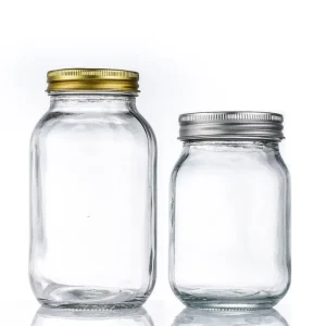 Mason Jar Glass Jar With Split Lid 10oz 16oz Clear Jam Pickle Honey Seal Jar