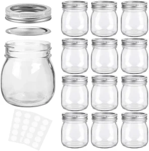 Mason Jars 10 oz with Regular Lids and Bands