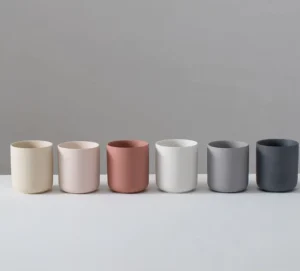 Matte Color Glass Candle Jar with Lid