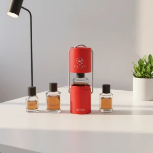 Matte Glass Perfume Bottle, 50ml, with Pump Sprayer and Box Packaging