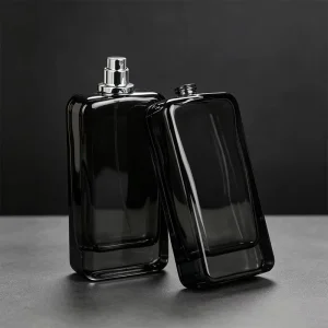 Men’s Fragrance Perfume Bottle 100ml Transparent Glass with Pump Sprayer Cap and Screen Printing