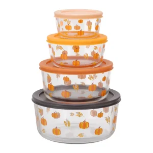 Microwavable Borosilicate Glass Food Storage Container with Flip-Top Lid