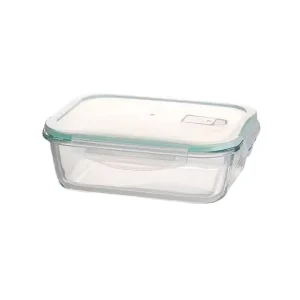 Microwave-Safe Heat-Resistant Glass Bento Box with Divided Design