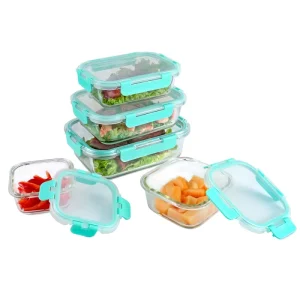 Microwave-Safe High-Borosilicate Glass Food Container Lunch Box with Lid and Seal