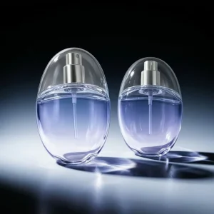 Mingsheng Custom Egg Shape Perfume Spray Bottle 30ml Refillable High Quality Unique Empty Plastic Perfume Bottles 50ml Packaging